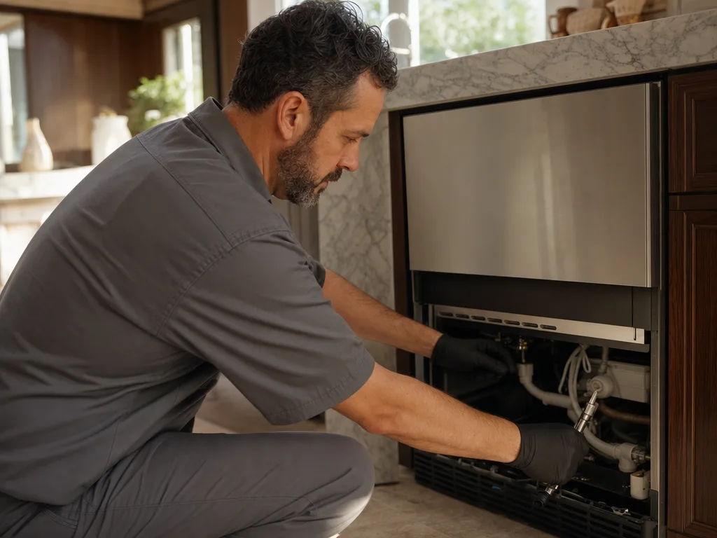 Ice Maker repair technician in Los Angeles — close-up