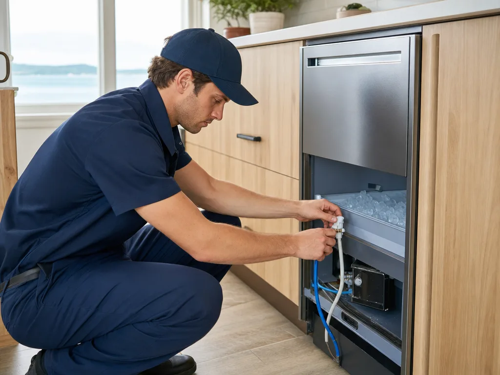 Ice Maker repair technician in Los Angeles — technician at work