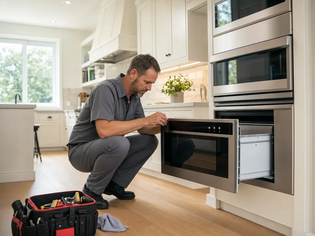 Microwave repair technician in Los Angeles — wide shot of a Los Angeles kitchen