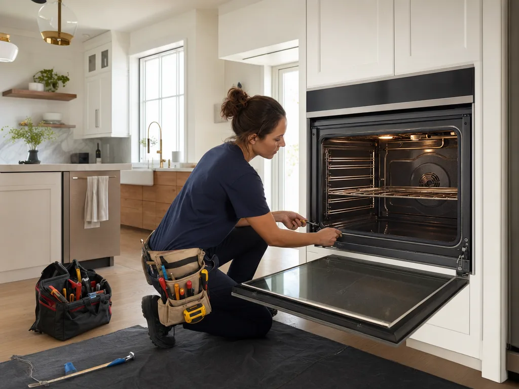 Oven repair technician in Los Angeles — wide shot of a Los Angeles kitchen