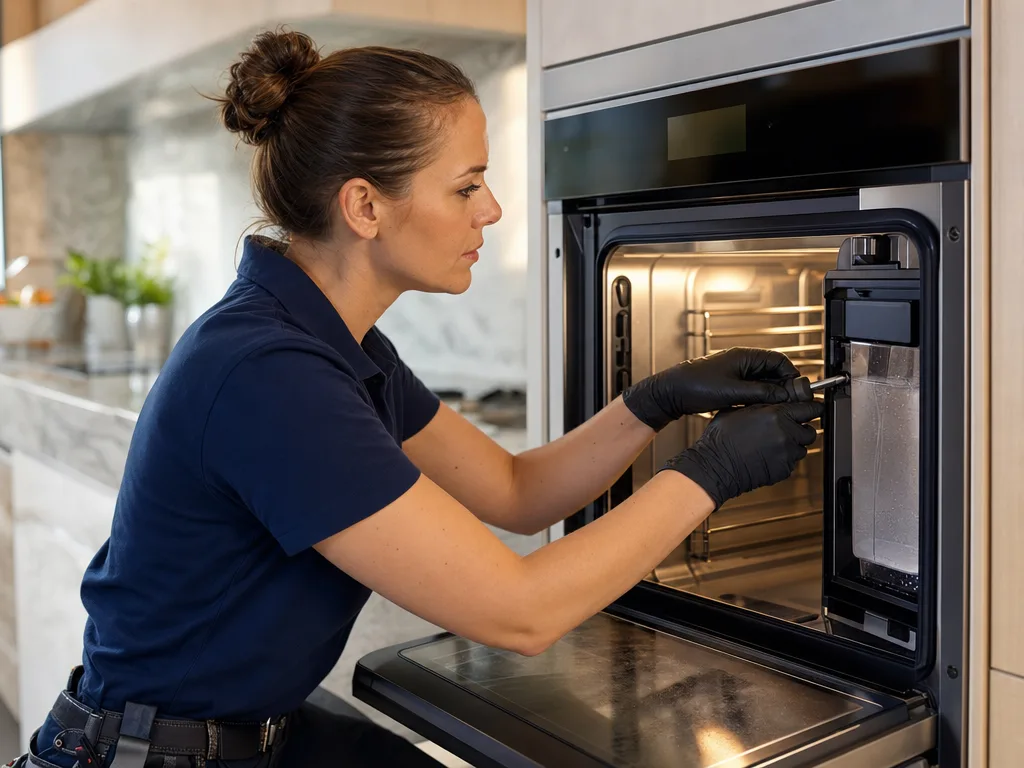Steam Oven repair technician in Los Angeles — close-up
